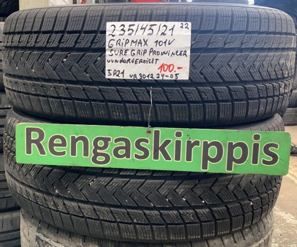 235/45R21 Gripmax SureGrip Pro Winter 101V kitka uudenveroiset / 5P21