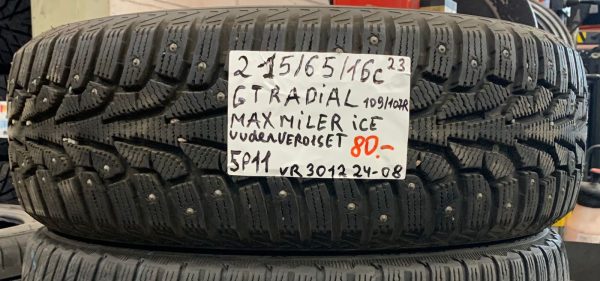 215/65R16C GT Radial Maxmiler Ice 109/107R nasta uudenveroiset / 5P11