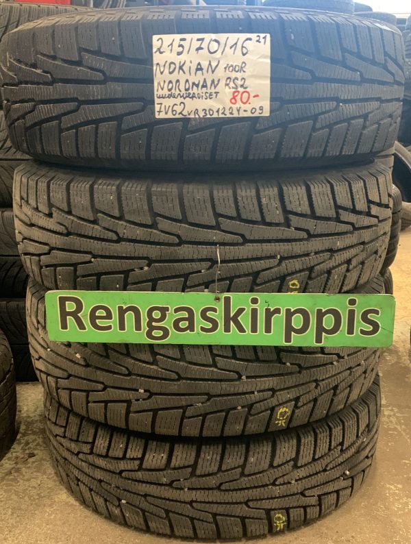 215/70R16 Nokian Nordman RS2 100R kitka uudenveroiset / 7V62