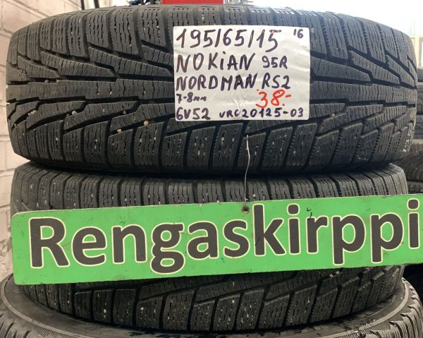 195/65R15 Nokian Nordman RS2 95R kitka 7-8mm / 6V52