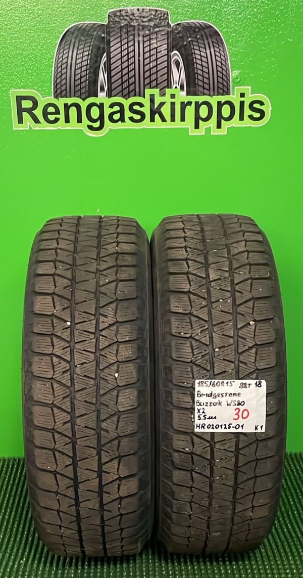 185/60R15 Bridgestone Blizzak WS80 88T kitka 5,5mm / K1