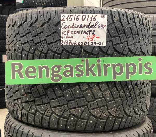 215/60R16 Continental IceContact 2 99T nasta 6-7mm / 2V37