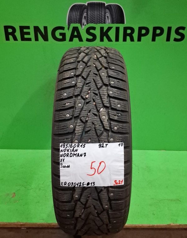 195/60R15 Nokian Nordman 7 92T nasta 9mm / 3V21