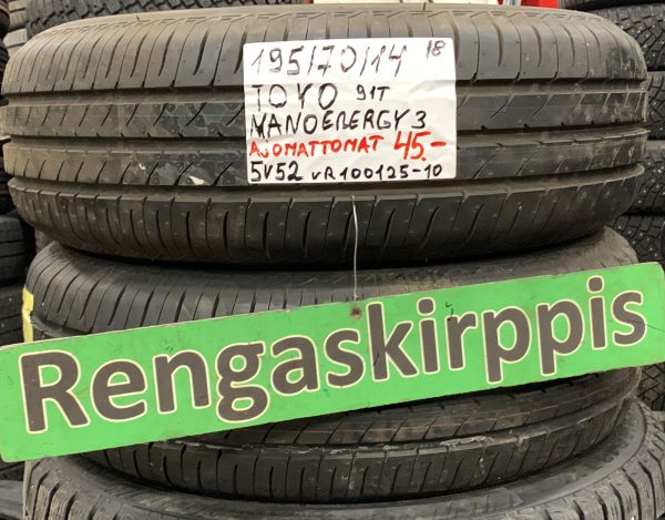 195/70R14 Toyo Nano Energy 3 91T kesä ajamattomat / 5V52