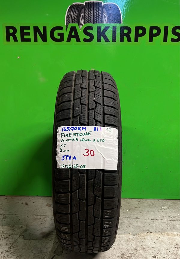 165/70R14 Firestone Winter Hawk 2 Evo 81T kitka 7mm / 5P1A