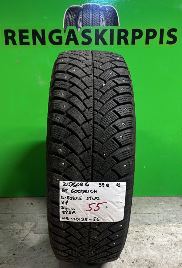 215/60R16 BF Goodrich G-Force Stud 99Q nasta 8mm / 8P2A