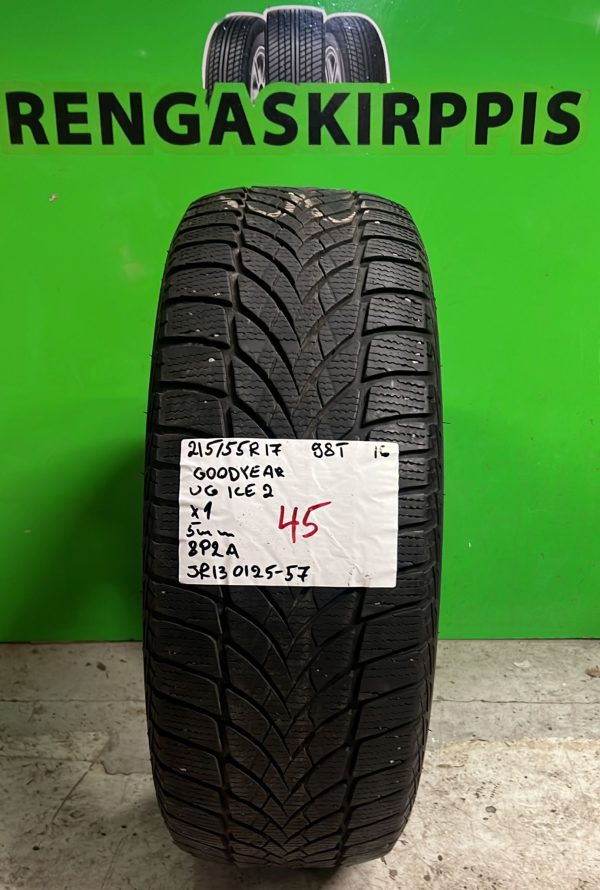 215/55R17 GoodYear UG Ice 2 98T kitka 5mm / 8P2A