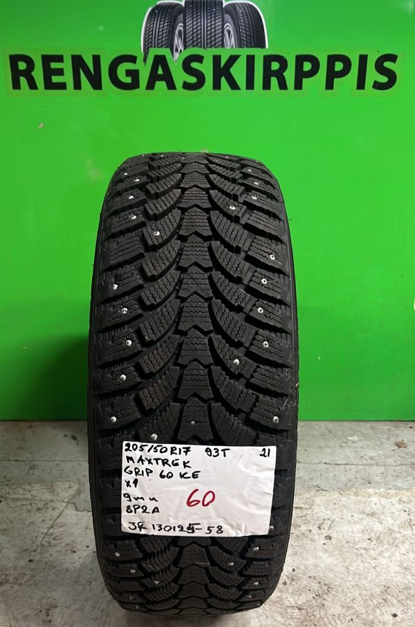 205/50R17 Maxtrek Grip 60 Ice 93T nasta 9mm / 8P2A