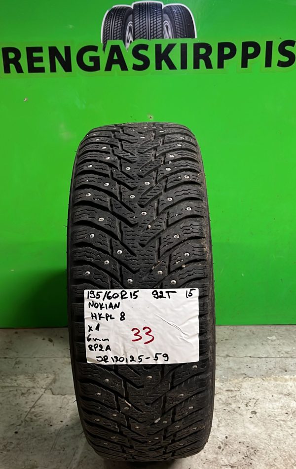 195/60R15 Nokian HKPL 8 92T nasta 6mm / 8P2A