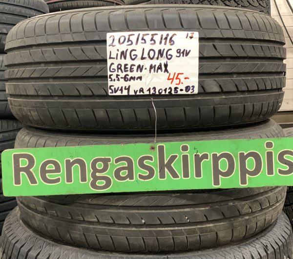 205/55R16 LingLong GreenMax 91V kesä 5,5-6mm / 5V14