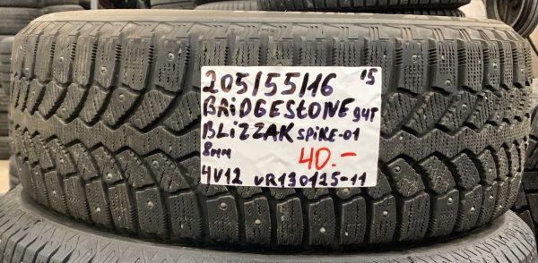 205/55R16 Bridgestone Blizzak Spike 01 94T nasta 8mm / 4V12