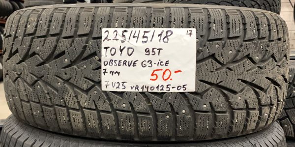 225/45R18 Toyo Observe G3 Ice 95T nasta 7mm / 7V25