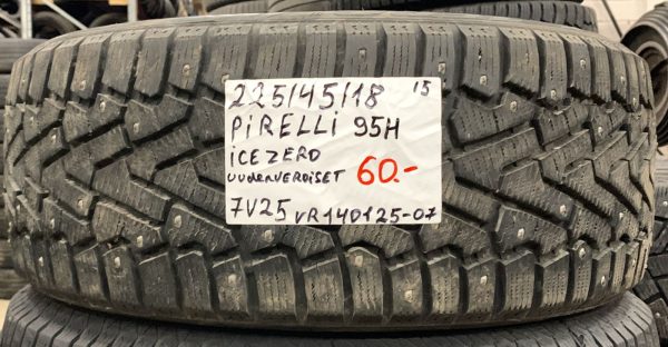 225/45R18 Pirelli Ice Zero 95H nasta uudenveroiset / 7V25