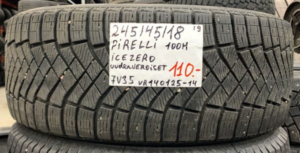 245/45R18 Pirelli Ice Zero 100H kitka uudenveroiset / 7V35