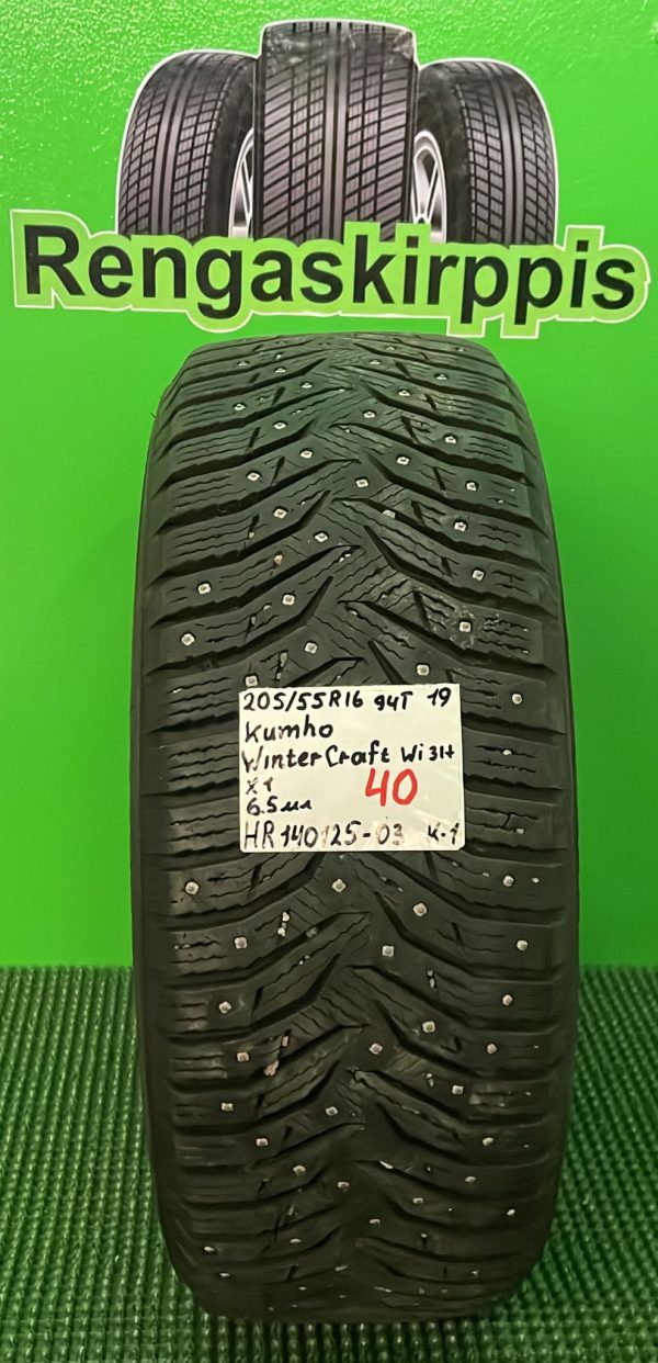 205/55R16 Kumho WinterCraft Wi31+ 94T nasta 6,5mm / K1