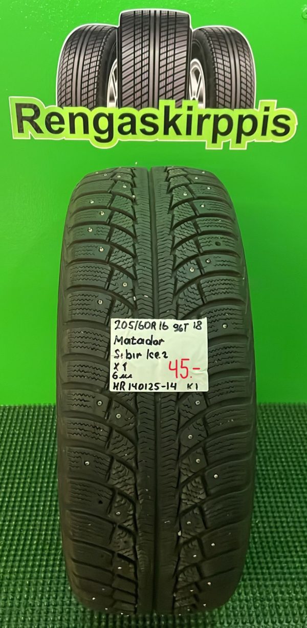 205/60R16 Matador Sibir Ice 2 96T nasta 6mm / K1