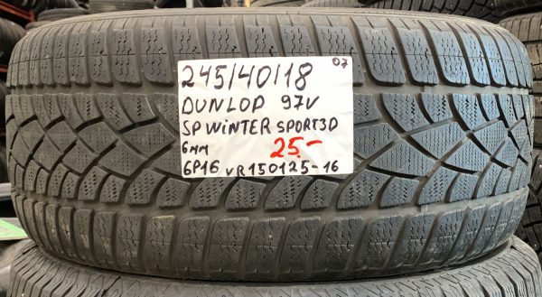 245/40R18 Dunlop SP Winter Sport 3D 97V kitka 6mm /  6P16