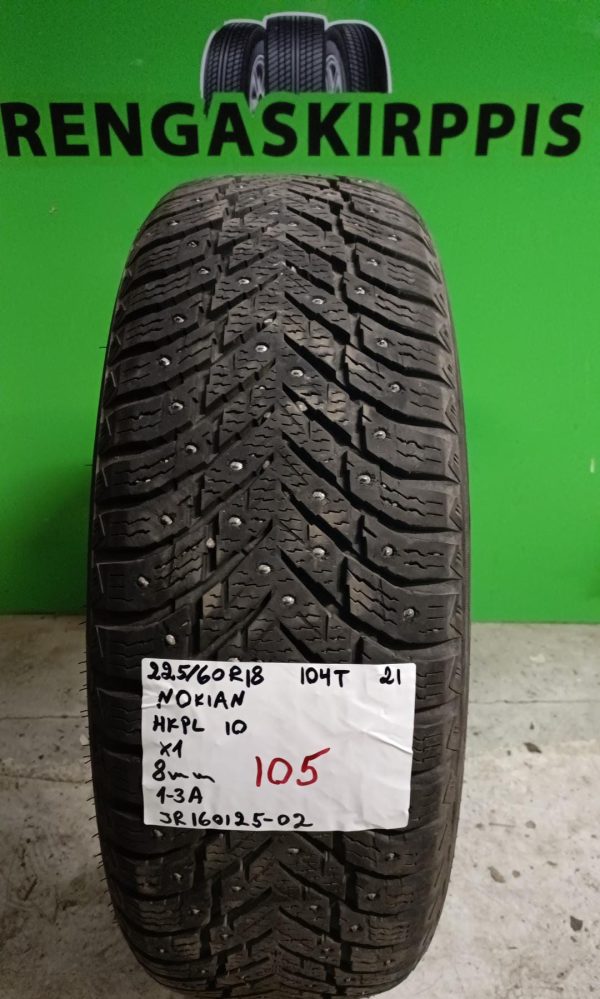 225/60R18 Nokian HKPL 10 104T nasta 8mm / 1-3A