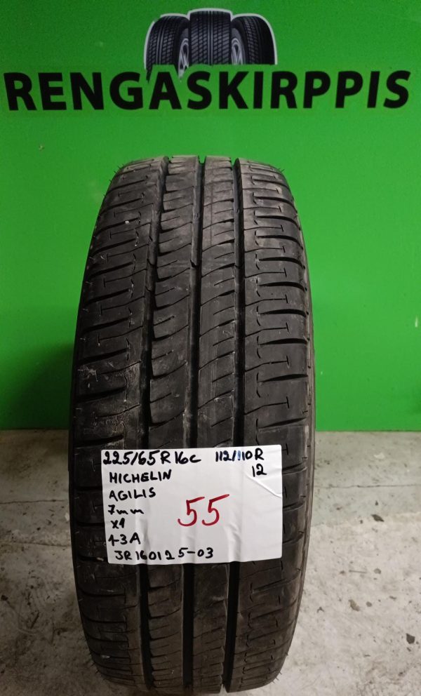 225/65R16C Michelin Agilis 112/110R kesä 7mm / 1-3A