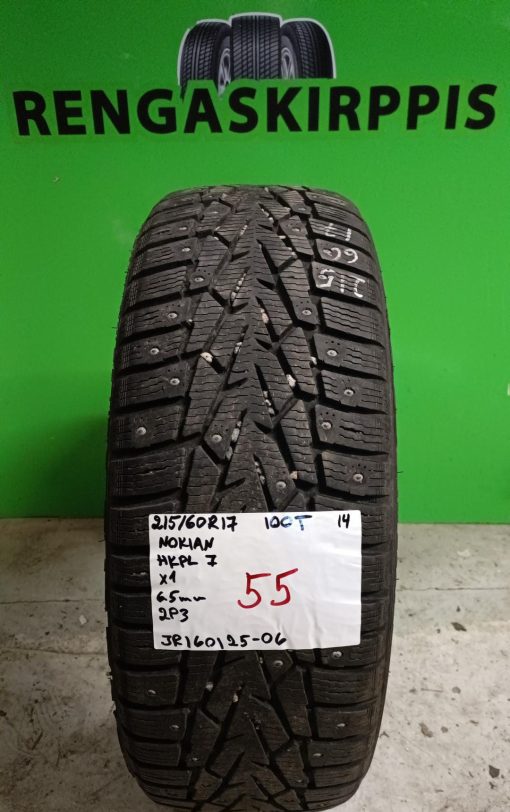 215/60R17 Nokian HKPL 7 100T nasta 6,5mm / 2P3