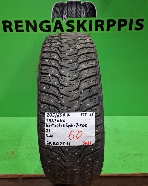 205/55R16 Trazano Ice Master Spike Z506 94T nasta 8mm / 3P21