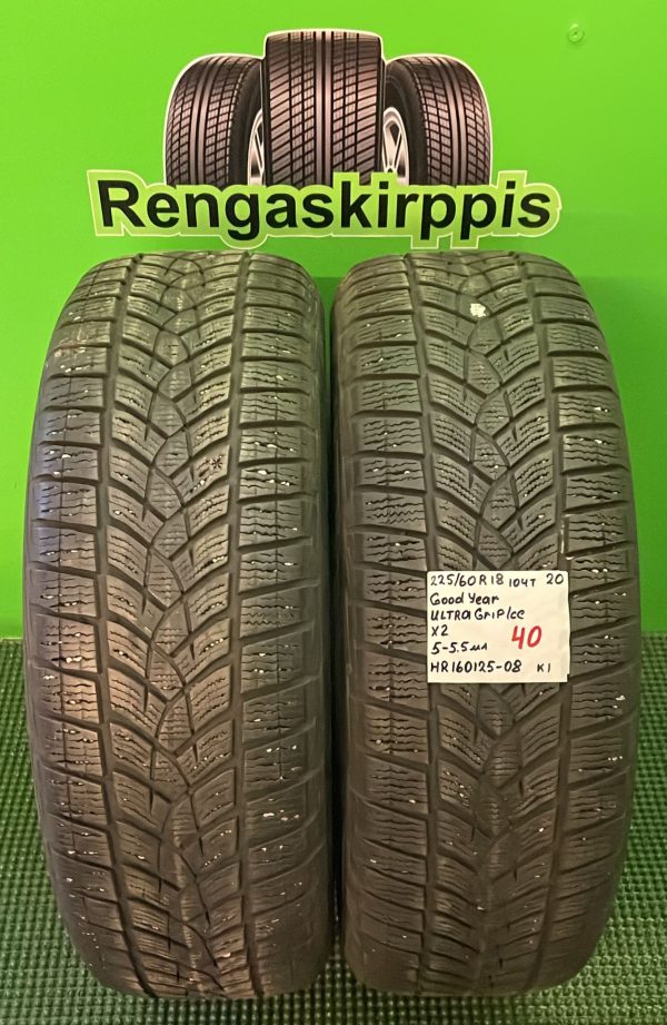 225/60R18 GoodYear UltraGrip Ice 104T kitka 5-5,5mm / K1