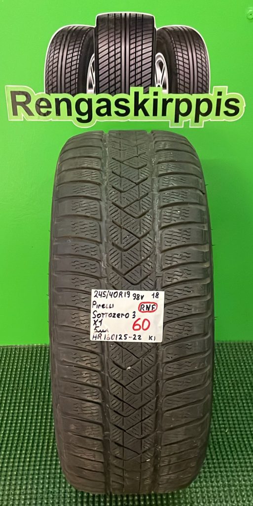 245/40R19 Pirelli Sotto Zero 3 Runflat 98V kitka 5mm / K1