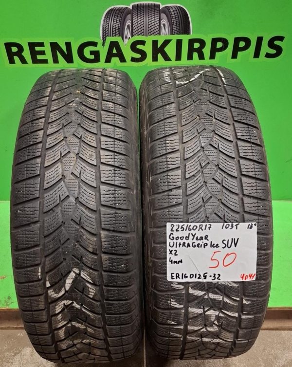 225/60R17 GoodYear UltraGrip Ice Suv 103T kitka 4mm / 4P41