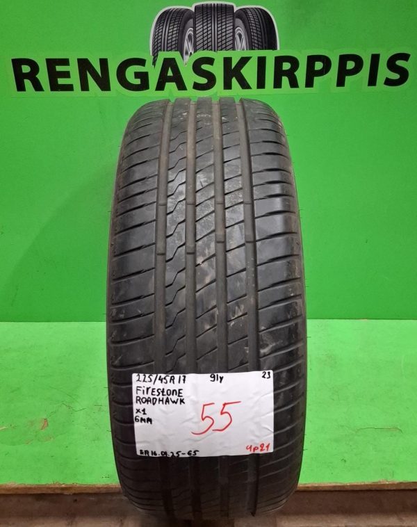 225/45R17 Firestone Roadhawk 91Y kesä 6mm / 4P21