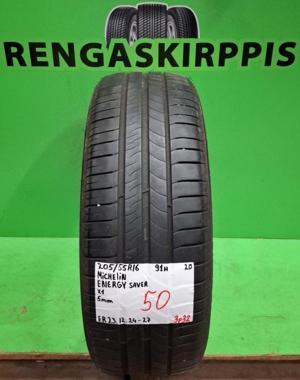 205/55R16 Michelin Energy Saver 91H kesä 5mm / 3P32