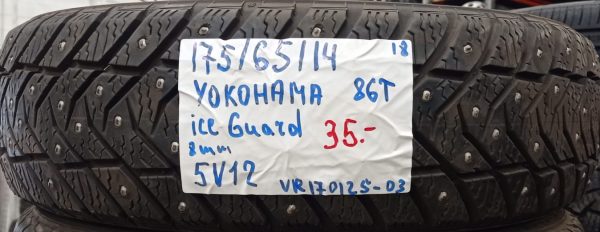 175/65R14 Yokohama Ice Guard 86T nasta 8mm / 5V12