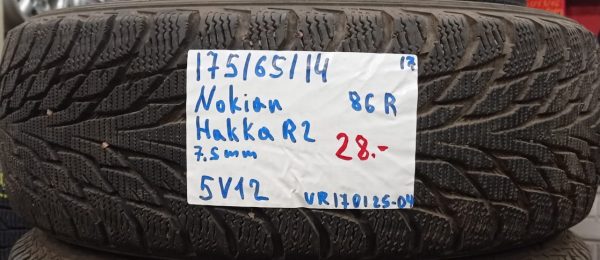 175/65R14 Nokian Hakka R2 86R kitka 7,5mm / 5V12