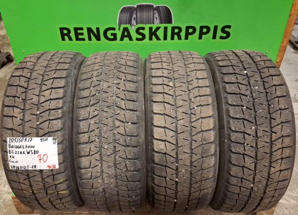 205/50R17 Bridgestone Blizzak WS80 93H kitka 6mm / 4P32