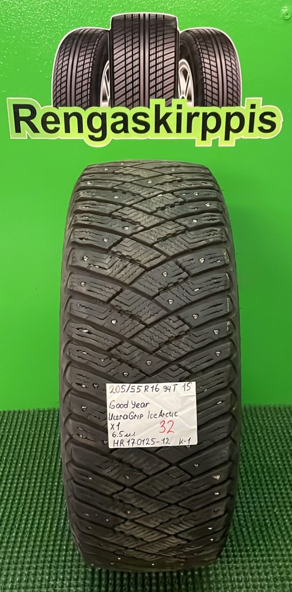 205/55R16 GoodYear UltraGrip Ice Arctic 94T nasta 6,5mm / K1