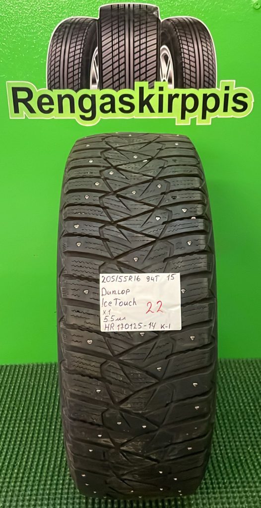 205/55R16 Dunlop Ice Touch 94T nasta 5,5mm / K1