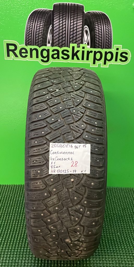 205/60R16 Continental IceContact 2 96T nasta 4,5mm / K1