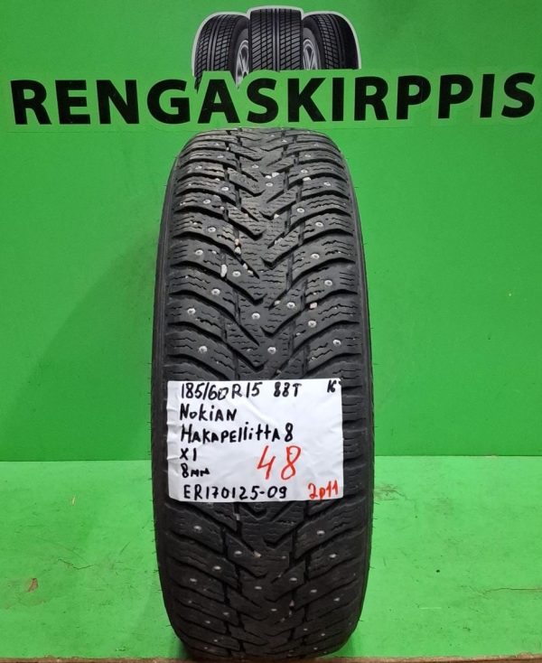 185/60R15 Nokian HKPL 8 88T nasta 8mm / 2P11