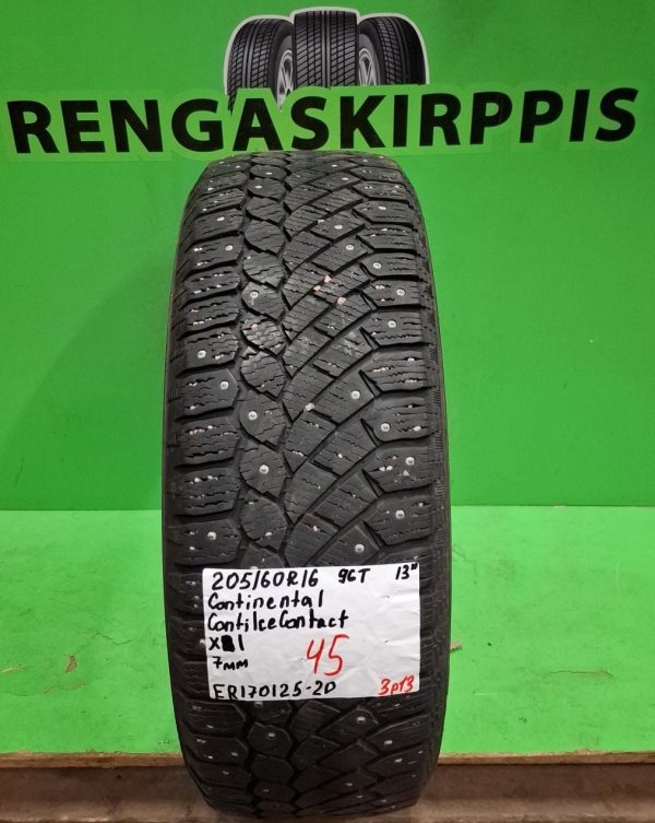 205/60R16 Continental ContiIceContact 96T nasta 7mm / 3P13