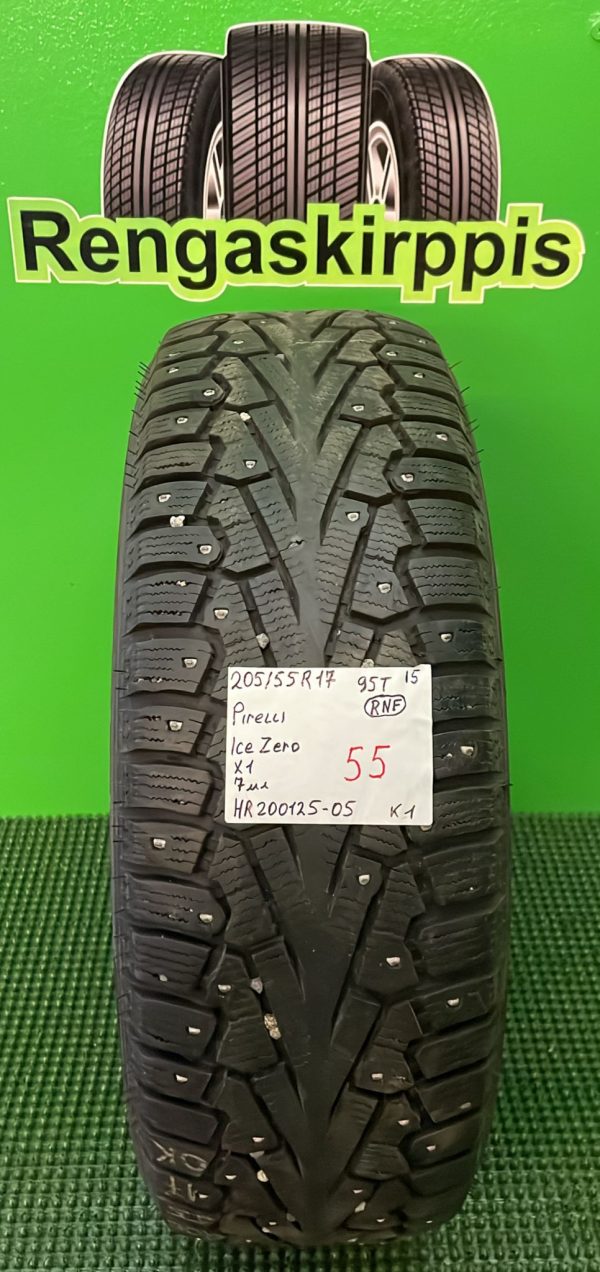 205/55R17 Pirelli IceZero Runflat 95T nasta 7mm / K1