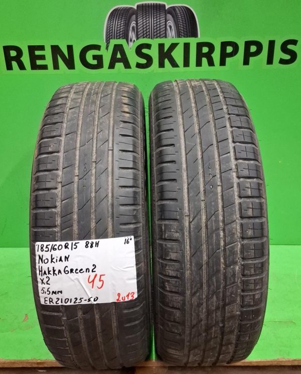 185/60R15 Nokian Hakka Green 2 88H kesä 5,5mm / K9