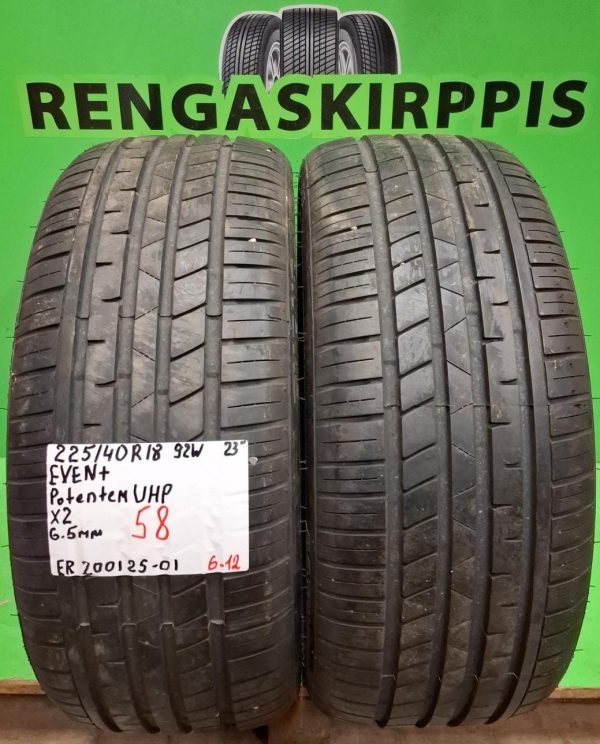 225/40R18 Event Potentem UHP 92W kesä 6,5mm / 6-12