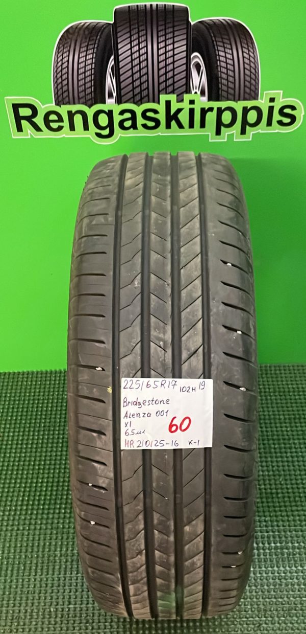 225/65R17 Bridgestone Alenza 001 102H kesä 6,5mm / K1