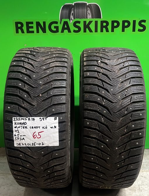 225/45R17 Kumho WinterCraft Ice Wi31 94T nasta 6,5mm / 5P3A