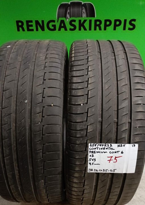 255/40R22 Continental PremiumContact 6 103V kesä 4,5mm / 5V3