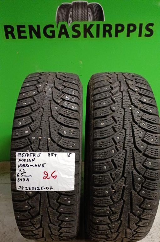 195/65R15 Nokian Nordman 5 95T nasta 6,5mm / 5V2A