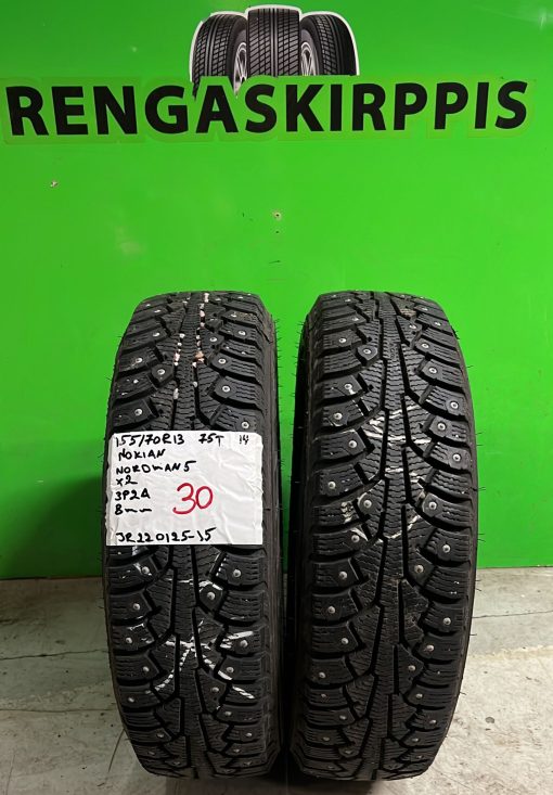 155/70R13 Nokian Nordman 5 75T nasta 8mm / 3P2A