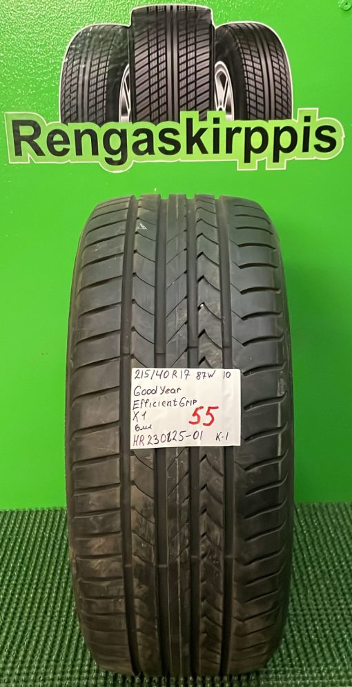 215/40R17 GoodYear EfficientGrip 87W kesä 6mm / K1