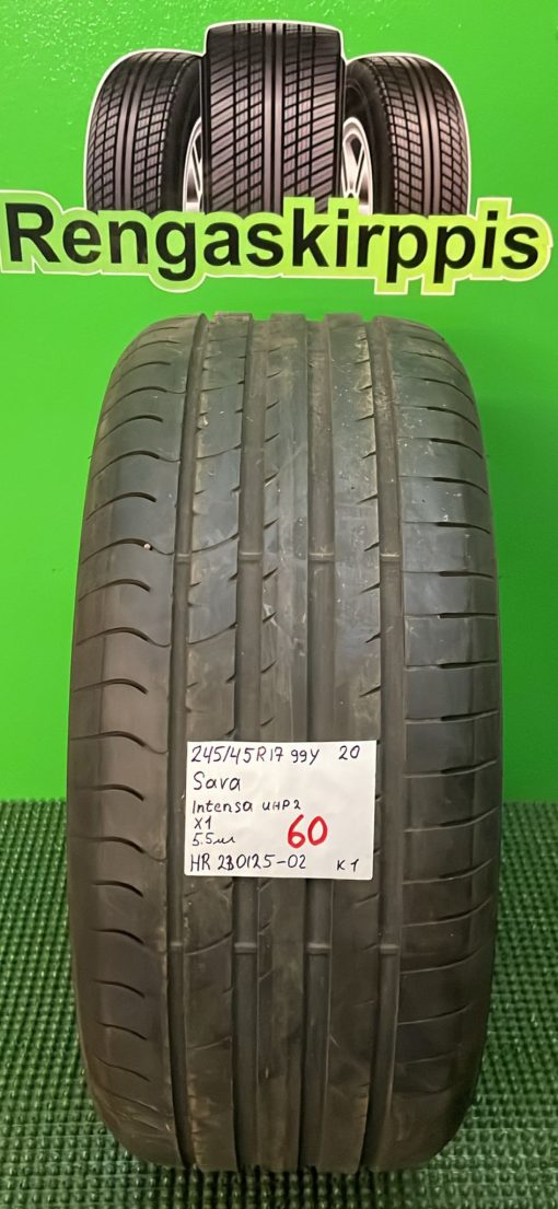 245/45R17 Sava Intensa UHP 2 99Y kesä 5,5mm / K1