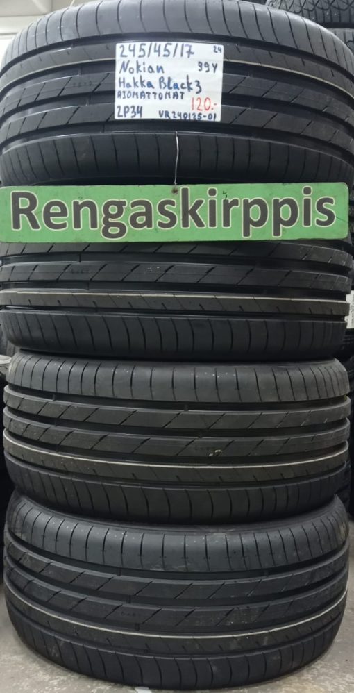 245/45R17 Nokian Hakka Black 3 99Y kesä ajamattomat / 2P34