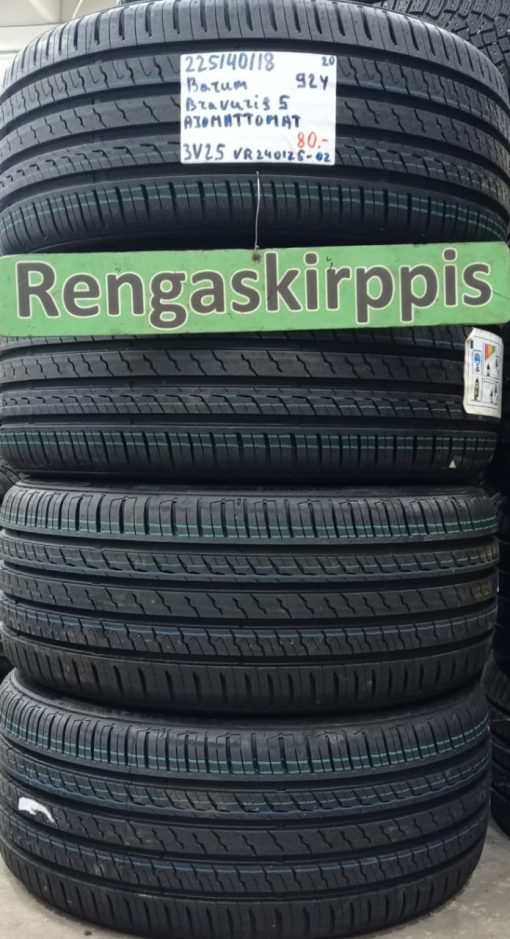 225/40R18 Barum Bravuris 5 92Y kesä ajamattomat / 3V25